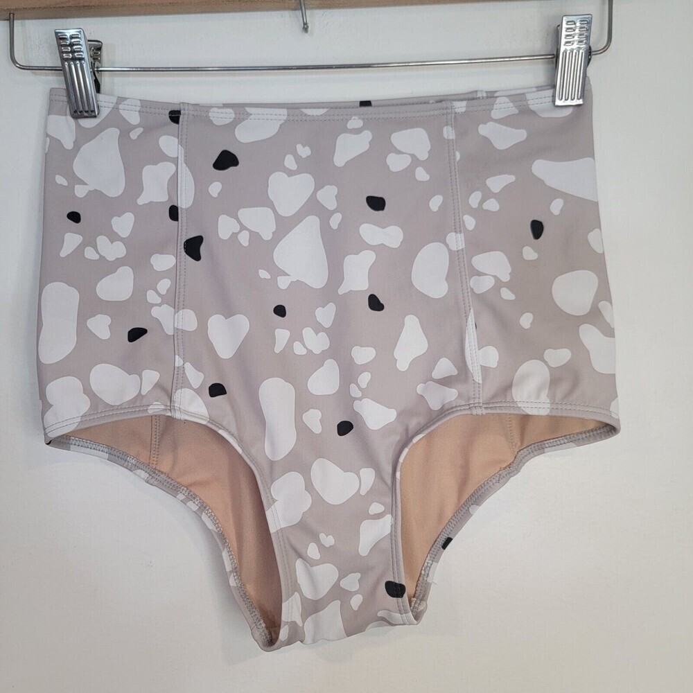 EUC Kortni Jeane High Rise Waist Swim Bottoms Bikini Size XS